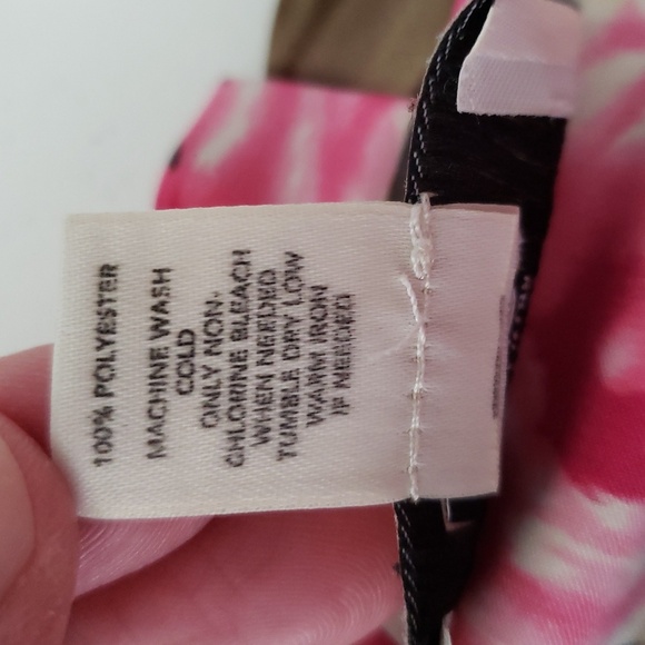 LOFT Sleeveless Floral Top Small Pink Brown Satin Ruffle Y2K Office Career Work - Picture 10 of 10